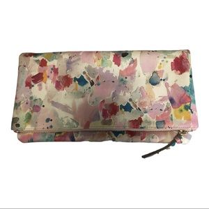 Vegan 🌱 clutch purse with water colour print